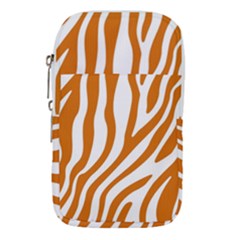 Orange Zebra Vibes Animal Print   Waist Pouch (large) by ConteMonfrey