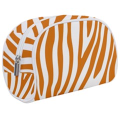 Orange Zebra Vibes Animal Print   Make Up Case (medium) by ConteMonfrey