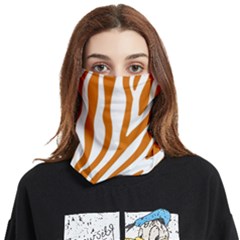 Orange Zebra Vibes Animal Print   Face Covering Bandana (two Sides) by ConteMonfrey