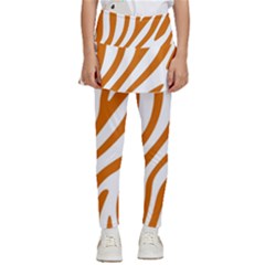 Orange Zebra Vibes Animal Print   Kids  Skirted Pants by ConteMonfrey