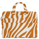 Orange Zebra Vibes Animal Print   MacBook Pro 13  Double Pocket Laptop Bag View2