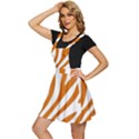 Orange Zebra Vibes Animal Print   Apron Dress View2