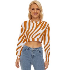 Orange Zebra Vibes Animal Print   Lightweight Long Sleeve Sweatshirt by ConteMonfrey