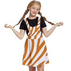 Orange Zebra Vibes Animal Print   Kids  Apron Dress by ConteMonfrey