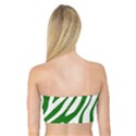 Dark green Zebra Vibes Animal Print Bandeau Top View2