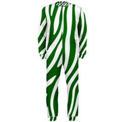 Dark Green Zebra Vibes Animal Print Onepiece Jumpsuit (men) by ConteMonfrey