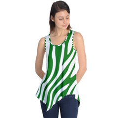 Dark Green Zebra Vibes Animal Print Sleeveless Tunic by ConteMonfrey