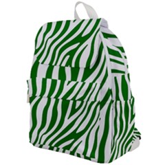 Dark Green Zebra Vibes Animal Print Top Flap Backpack by ConteMonfrey