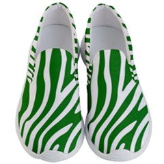 Dark Green Zebra Vibes Animal Print Men s Lightweight Slip Ons by ConteMonfrey