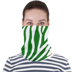 Dark Green Zebra Vibes Animal Print Face Seamless Bandana (adult) by ConteMonfrey