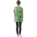 Dark green Zebra Vibes Animal Print Fold Over Open Sleeve Top View2