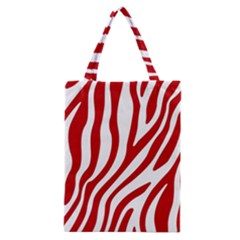 Red Zebra Vibes Animal Print  Classic Tote Bag by ConteMonfrey