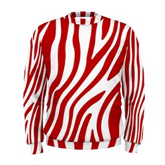 Red Zebra Vibes Animal Print  Men s Sweatshirt by ConteMonfrey