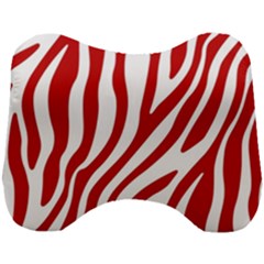 Red Zebra Vibes Animal Print  Head Support Cushion by ConteMonfrey