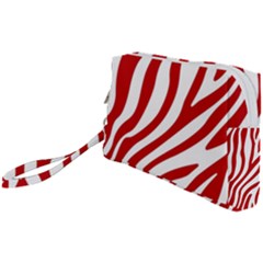 Red Zebra Vibes Animal Print  Wristlet Pouch Bag (small)