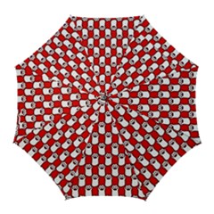 Red And White Cat Paws Golf Umbrellas by ConteMonfrey