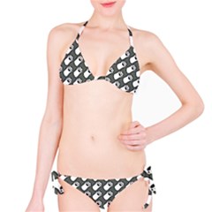 Grey And White Little Paws Classic Bikini Set by ConteMonfrey