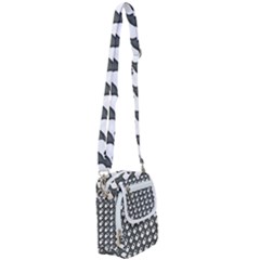 Grey And White Little Paws Shoulder Strap Belt Bag by ConteMonfrey