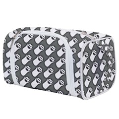 Grey And White Little Paws Toiletries Pouch by ConteMonfrey