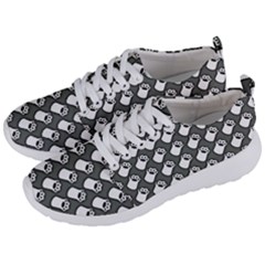 Grey And White Little Paws Men s Lightweight Sports Shoes