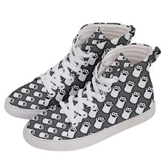 Grey And White Little Paws Men s Hi-top Skate Sneakers by ConteMonfrey