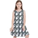 Grey And White Little Paws Kids  Skater Dress View1