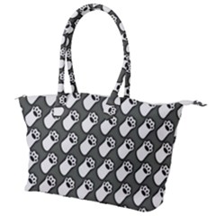 Grey And White Little Paws Canvas Shoulder Bag by ConteMonfrey