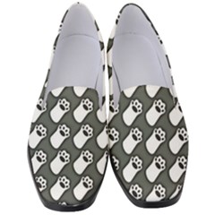 Grey And White Little Paws Women s Classic Loafer Heels by ConteMonfrey