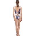 Leafs and Floral print Center Cut Out Swimsuit View2