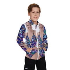 Leafs And Floral Print Kids  Windbreaker by BellaVistaTshirt02