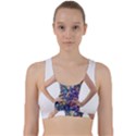 Leafs and Floral print Back Weave Sports Bra View1