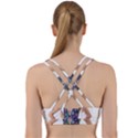 Leafs and Floral print Back Weave Sports Bra View2