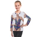 Leafs and Floral print Kids  Long Mesh Tee View1