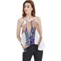 Leafs and Floral print Flowy Camisole Tank Top View1