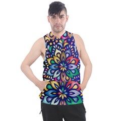 Leafs And Floral Men s Sleeveless Hoodie by BellaVistaTshirt02