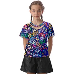 Leafs And Floral Kids  Front Cut Tee by BellaVistaTshirt02