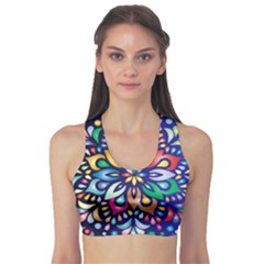 Leafs And Floral Sports Bra by BellaVistaTshirt02