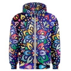 Leafs And Floral Men s Zipper Hoodie