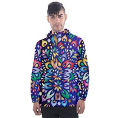 Leafs And Floral Men s Front Pocket Pullover Windbreaker by BellaVistaTshirt02