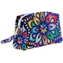 Leafs and Floral Wristlet Pouch Bag (Large) View1