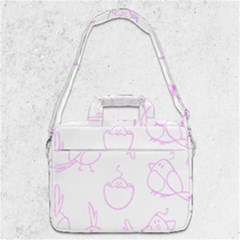 Birds Seamless Pattern Purple Macbook Pro 13  Shoulder Laptop Bag  by ConteMonfrey