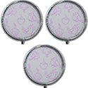 Birds Seamless Pattern Purple Mini Round Pill Box (Pack of 3) View1