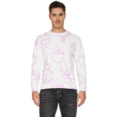 Birds Seamless Pattern Purple Men s Fleece Sweatshirt by ConteMonfrey