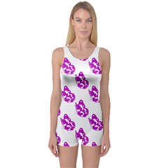 Purple Butterflies On Their Own Way  One Piece Boyleg Swimsuit by ConteMonfrey