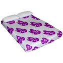 Purple Butterflies On Their Own Way  Fitted Sheet (California King Size) View2