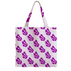 Purple Butterflies On Their Own Way  Zipper Grocery Tote Bag by ConteMonfrey