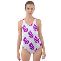 Purple Butterflies On Their Own Way  Cut-out Back One Piece Swimsuit by ConteMonfrey