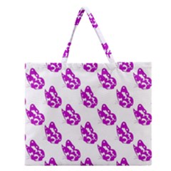 Purple Butterflies On Their Own Way  Zipper Large Tote Bag by ConteMonfrey