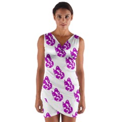 Purple Butterflies On Their Own Way  Wrap Front Bodycon Dress by ConteMonfrey