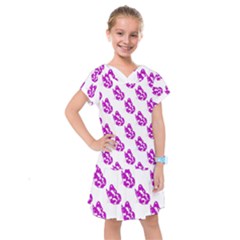 Purple Butterflies On Their Own Way  Kids  Drop Waist Dress